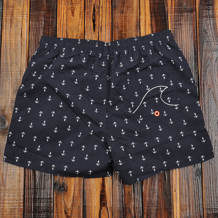 Loose Anchor Print Shorts Bathing Hot Spring Swimming Shorts