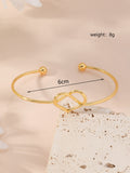 Metal Twist Geometric Knot Winding Hollow Open-end High-grade Light Luxury Personality Fashion Ladies' Bracelet