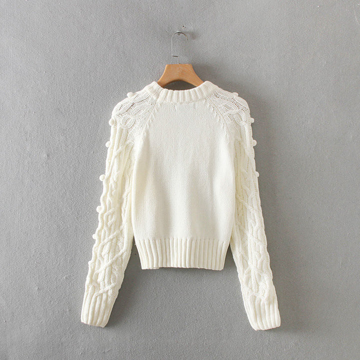 Cable crew neck sweater sweater