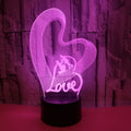 Love LOVE 3D led colorful night light