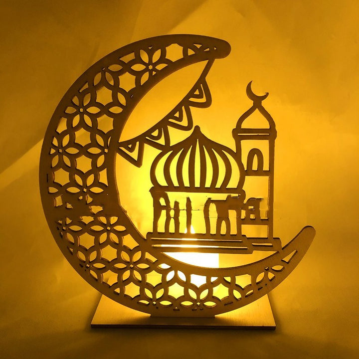 Wooden DIY Muslim Islamic Palace Decoration Gift