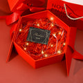 Hexagonal Gift Box Lipstick Perfume Gift Box Heaven And Earth Cover Bow Gift Box