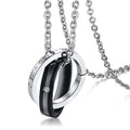 Stainless steel couple necklace