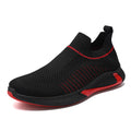 Chaussures chaussettes en maille tendance avec motif rayé pour hommes, baskets d'extérieur respirantes à enfiler, chaussures de sport de course légères et décontractées