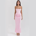 Slim Tube Top Long Dress Sexy Fashion Bandeau Backless Party Evening Dresses For Women Clothing