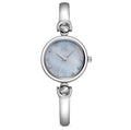 Montre à quartz en acier de marque de luxe SK Top strass pour femmes, montre-bracelet tendance pour dames, cadeau argent or Motre Femme