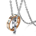 Stainless steel couple necklace