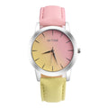 Fashion Casual Retro Rainbow Design Watch Women Analog Quartz Wristwatches Clock   Elegant Lady Wristwatch Woman Time