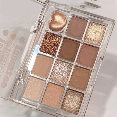 Beautiful Eye Shadow Plate Makeup Twelve Color Earth Tone