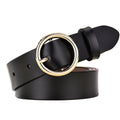 Ceinture en cuir pour femme avec boucle ronde