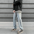 Fashion Men Loose Drawstring Straight-leg Pants