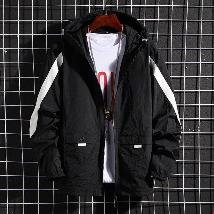 New Men's Skin Clothing Jacket Sports Hooded Jacket Men's