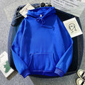 Women's Fall Winter Hooded Loose Solid Color Hoodie