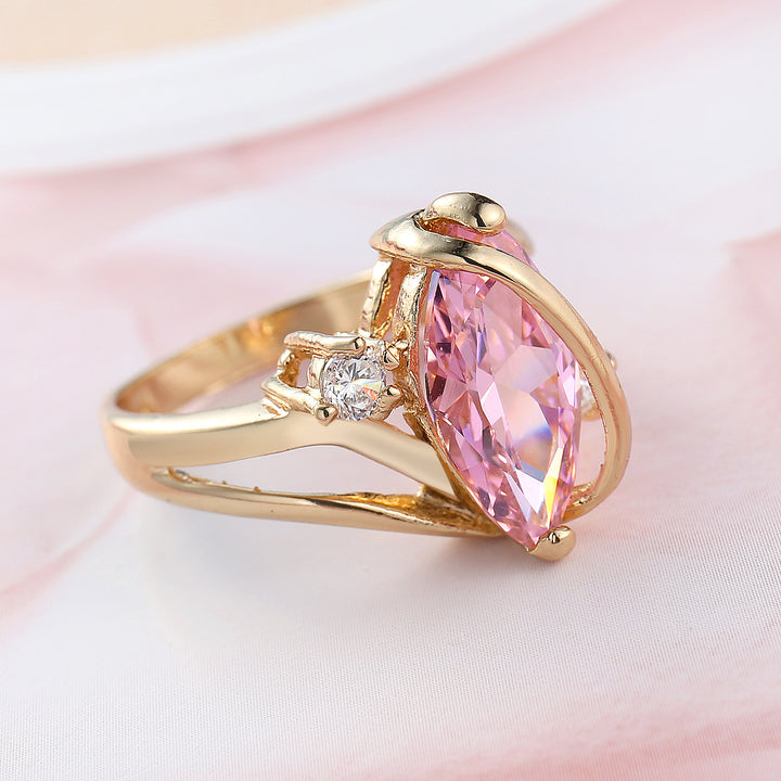 Bague en diamant électrolytique tendance pour femme