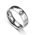 Stainless Steel Couple Ring Micro Inlaid Zircon Couple Rings