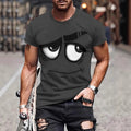 T-shirt décontracté ample à manches courtes avec impression numérique d'anime