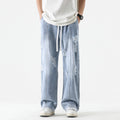 Fashion Men Loose Drawstring Straight-leg Pants