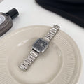 Retro Small Square Watch Female Steel Strap Watch