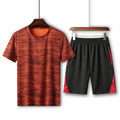 Men summer fitness suit sport Tshirt shorts running suit man