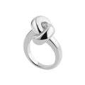 Irregular Titanium Steel Ring With Water Droplet Knot Opening