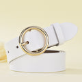 Ceinture en cuir pour femme avec boucle ronde