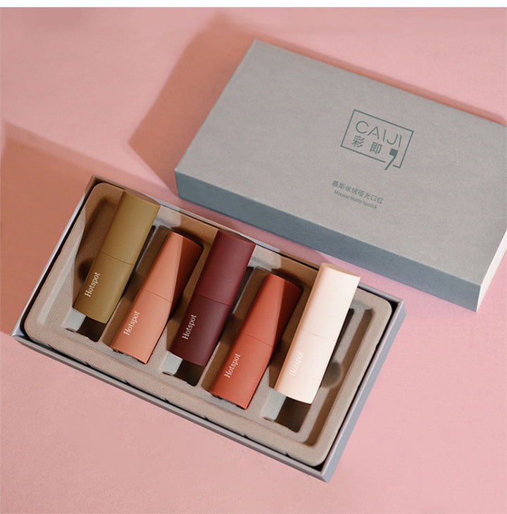 Coffret cadeau rouge à lèvres mousse cosmétique velours mat imperméable antiadhésif tasse