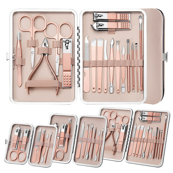 Ensemble de ciseaux professionnels, coupe-ongles, cuillère à oreille, pince pour peaux mortes, pince pour couper les ongles, couteau de pédicure, coupe-ongles