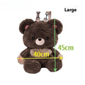 Sac de couple Love Bear mignon polyvalent en peluche sac à dos à bandoulière poupée poupée petit cartable femmes hommes sacs marron