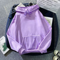 Women's Fall Winter Hooded Loose Solid Color Hoodie