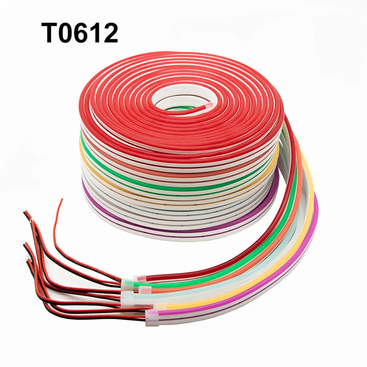 12V LED Neon Strip Rope Lights Neon Sign 6X12mm Flexible Light 2835 120LED/m With 2pin Wire IP67 Waterproof Decoration Home