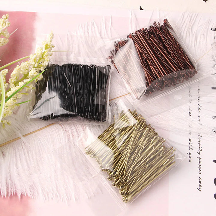 50 Pcs 4 Colors 5cm Hair Clip Lady Hairpins Hair Accessories