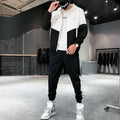 Men Tracksuit Casual Joggers Hooded