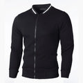 New Men's Plaid Sweatshirts Zipper Men Sweatshirts Stand Collar for Male Casual Man Zipper Sweatshirt Clothing