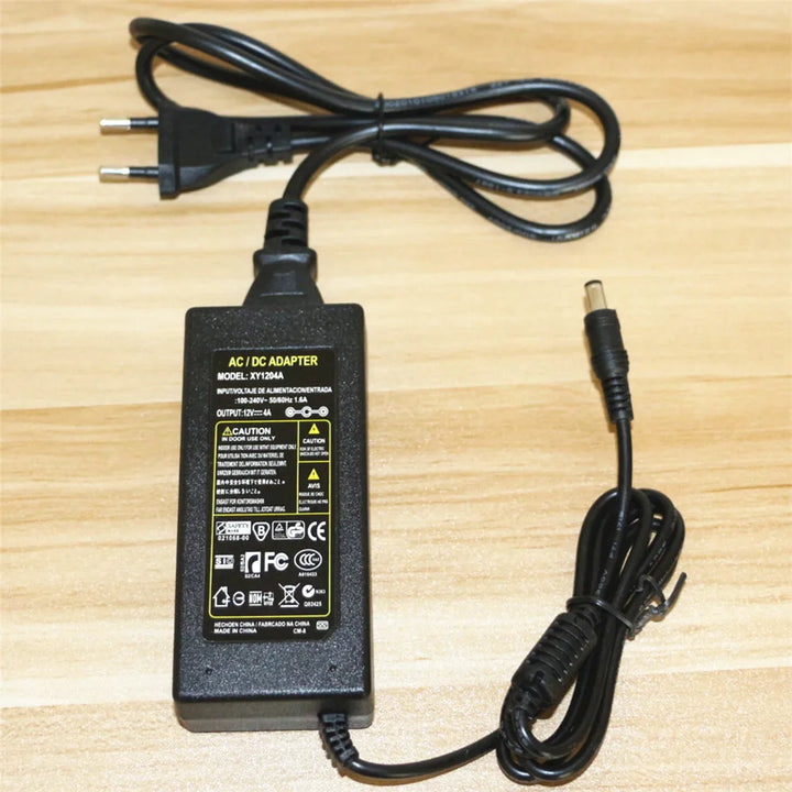 Adaptateur d'alimentation AC 100-240 V vers DC 12 V 4 A 48 W de haute qualité 2016, cordon de prise AU/EU/US/UK, câble de chargeur