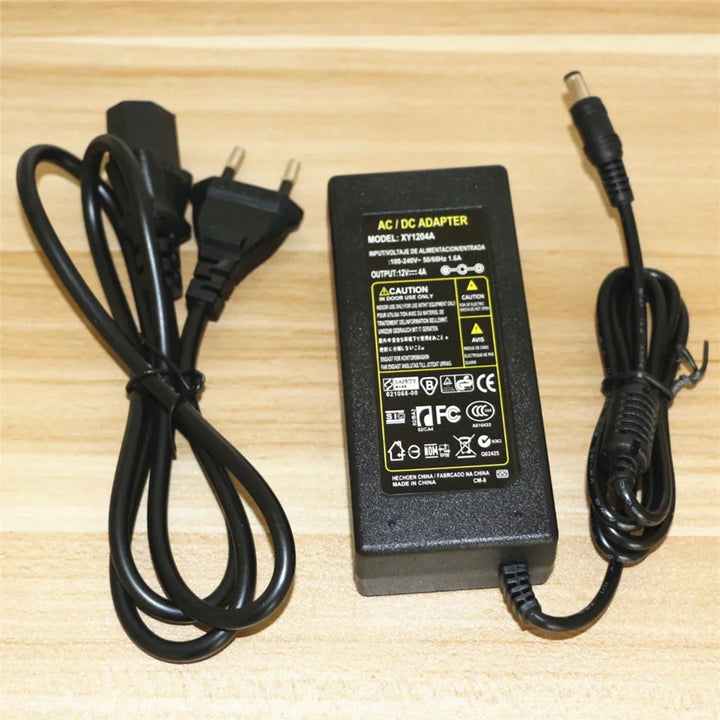 Adaptateur d'alimentation AC 100-240 V vers DC 12 V 4 A 48 W de haute qualité 2016, cordon de prise AU/EU/US/UK, câble de chargeur