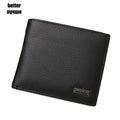 Genuine Leather Men Wallets Short Design ID Card Holder Waterproof Black Male Wallet Casual Top Quality Men Purse