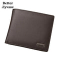 Genuine Leather Men Wallets Short Design ID Card Holder Waterproof Black Male Wallet Casual Top Quality Men Purse