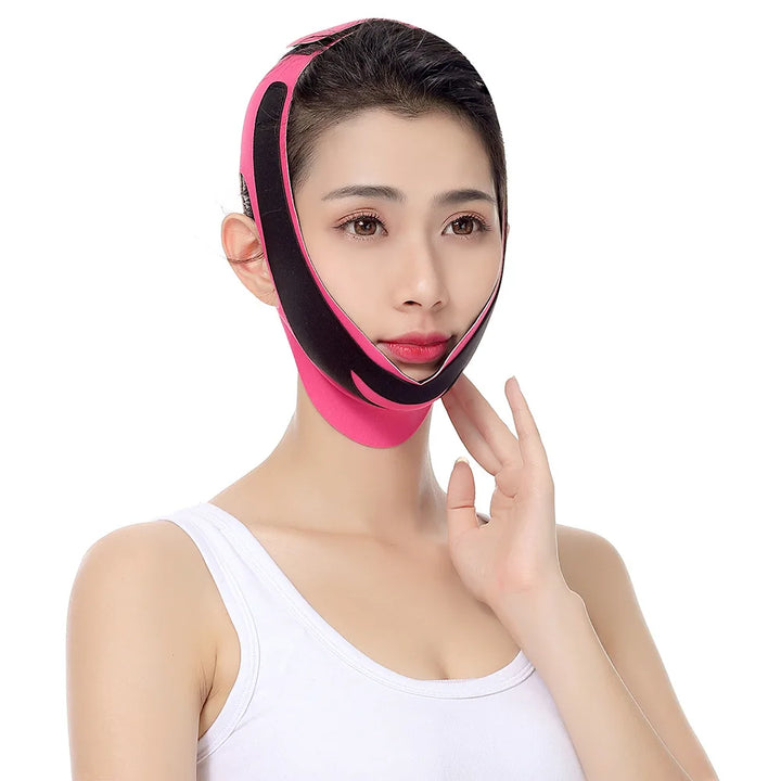 1Pcs Elastic Face Slimming Bandage V Line Face Shaper Women Chin Cheek Lift Up Belt Facial Massage Strap Face Skin Care Beauty T