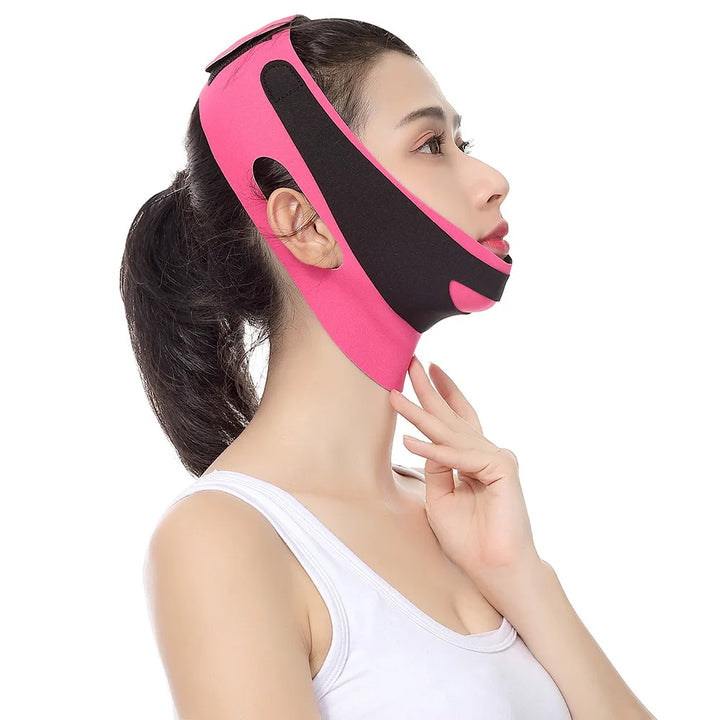 1Pcs Elastic Face Slimming Bandage V Line Face Shaper Women Chin Cheek Lift Up Belt Facial Massage Strap Face Skin Care Beauty T