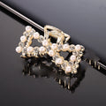 Women Girls Pearls Solid Beads Hair Claws Elegant Metal  Headwear Hairpins