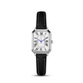 Artistic Silver Case Square Thin Strap Roman Women's Quartz Watch