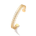 Bracelet en acier inoxydable creux tendance pour femme