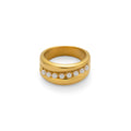 Real Gold Plating Exquisite Gang Drill Pearl Ring