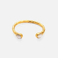 Genuine Gold Plated Titanium Steel Exquisite Zircon Opening Bracelet