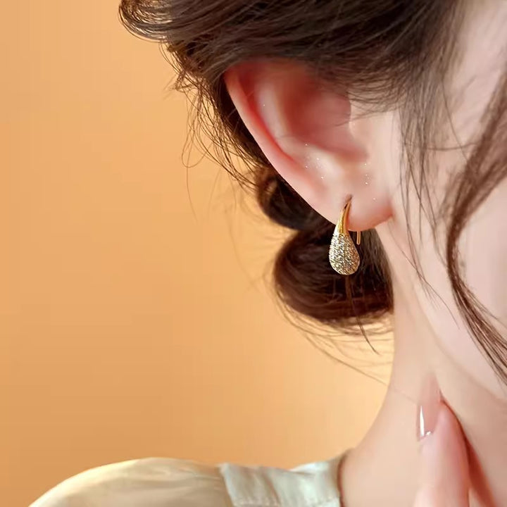 Crochet d'oreille en forme de goutte d'eau personnalisé pour femme