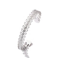 Bracelet en acier inoxydable creux tendance pour femme