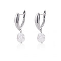 Geometric Circular Design Water Pearl Earrings