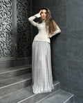 Ladies New Color Contrast Patchwork Slim-fit Lace Up Long Sleeve Dress