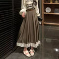 Top High Waist Pleated Skirt Two-piece Suit Fashion