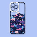 Coque transparente motif chat étoilé pour Samsung Galaxy S25 S23 S22 Ultra S21 S24 FE A14 A16 A15 A25 A35 A55 A54 A34 A53 A33